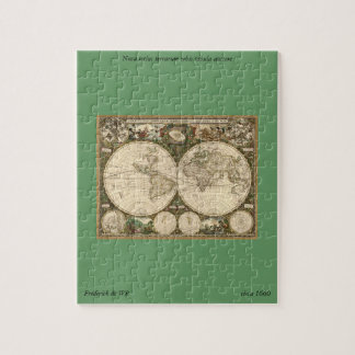 Puzzle Carte du monde 1660 par Frederick de Wit