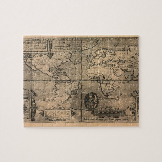 Puzzle Carte du monde antique 1581 par Nicola van Sype (Horizontal)
