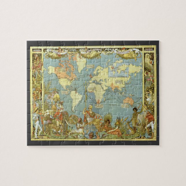 Puzzle Carte du monde antique de l'Empire britannique, 18 (Horizontal)