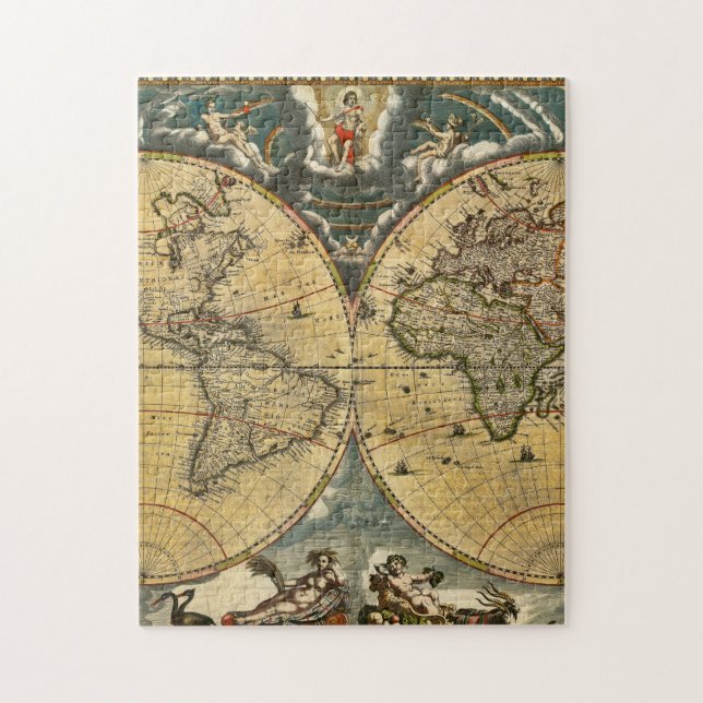 Puzzle Carte du monde antique désorganisée #2 (Vertical)