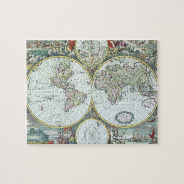 Puzzle Carte du monde antique du 17ème siècle, Frederick  (Horizontal)