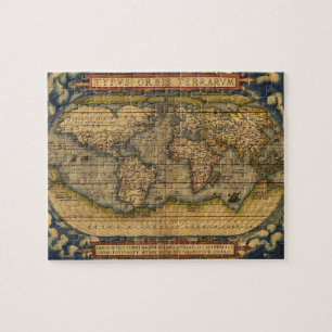 Puzzle Carte du monde Antique Ortellius Europe Voyage