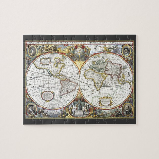 Puzzle Carte du monde antique par Hendrik Hondius, 1630 (Horizontal)