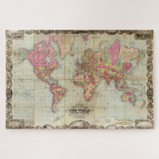 Puzzle Carte du monde antique par John Colton, vers 1854