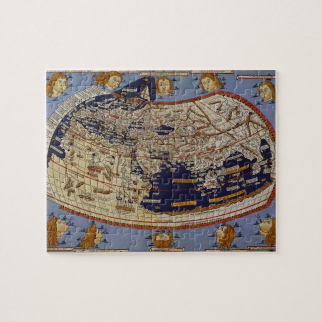 Puzzle Carte du monde antique Ptolémée, Johannes d'Arnshe (Horizontal)