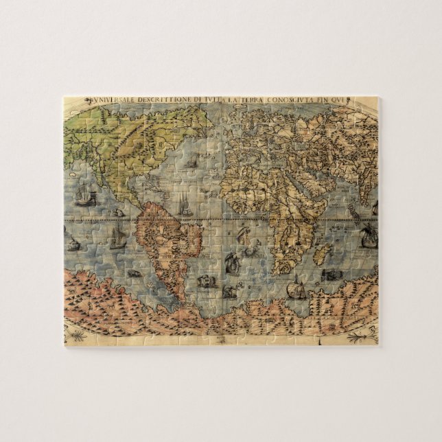 Puzzle Carte du monde Atlas historique Vintage (Horizontal)