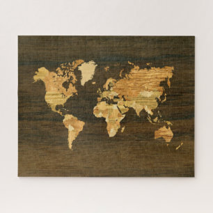 Puzzle Carte du monde en bois