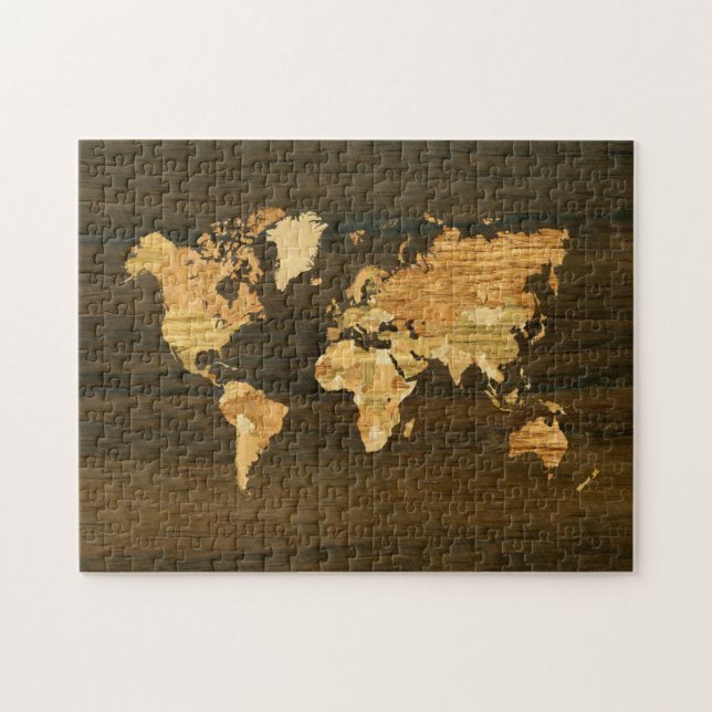 Puzzle Carte du monde en bois (Horizontal)