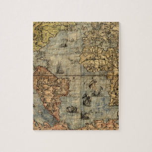Puzzle Carte du monde Forlani Antiquev 1565 Renaissance