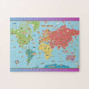 Puzzle Carte du monde interactif