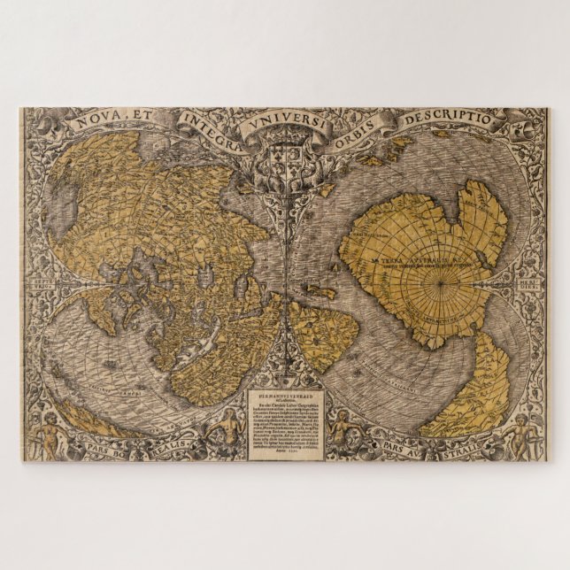 Puzzle Carte du monde Orbital Vintage (1531) (Horizontal)