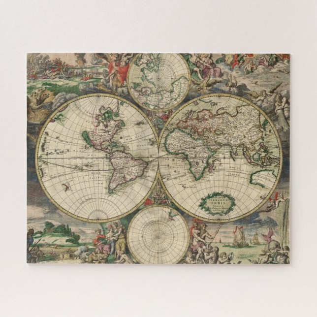 Puzzle Carte du monde vintage (Horizontal)