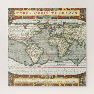 Puzzle Carte du monde vintage par Abraham Ortelius 1587–1