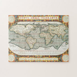Puzzle Carte du monde Vintage par Abraham Ortelius 1587-1