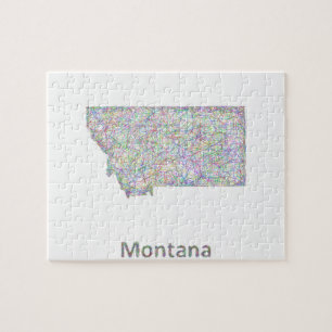 Puzzle Carte du Montana