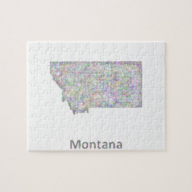 Puzzle Carte du Montana (Horizontal)