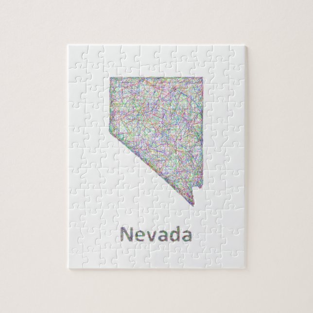 Puzzle Carte du Nevada (Vertical)