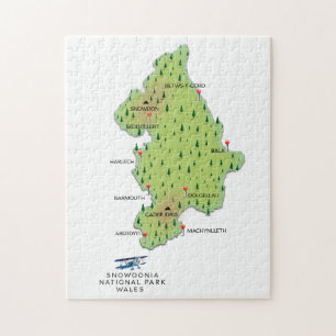 Puzzle carte du parc national de Snowdonia, Pays de Galle