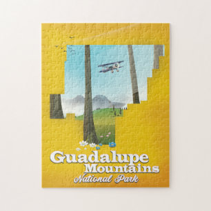 Puzzle carte du parc national des montagnes Guadalupe, Te