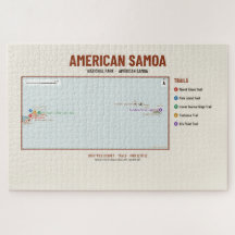 Carte du Parc national des Samoa américaines en pu