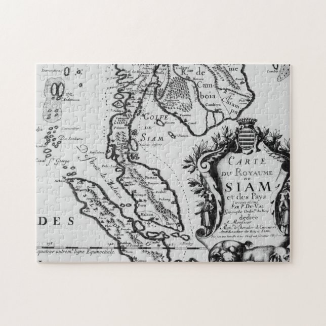 Puzzle Carte du royaume du Siam (Horizontal)