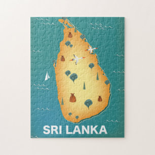 Puzzle Carte du Sri Lanka