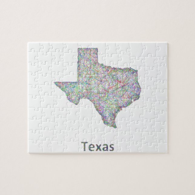 Puzzle Carte du Texas (Horizontal)
