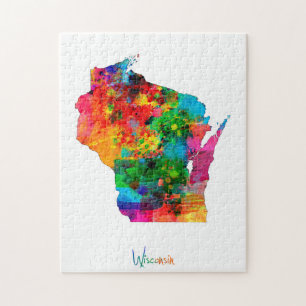 Puzzle Carte du Wisconsin