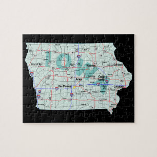 Puzzle Carte d'un état à un autre de l'Iowa