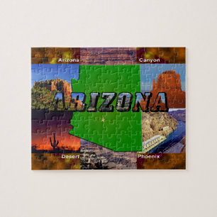 Puzzle Carte et texte de l'image de l'Arizona