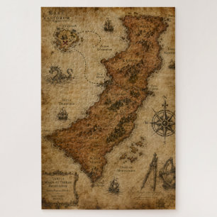 Puzzle Carte fantastique antique — Karnor et Draegar