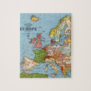Puzzle Carte générale du 20ème siècle vintage de l'Europe