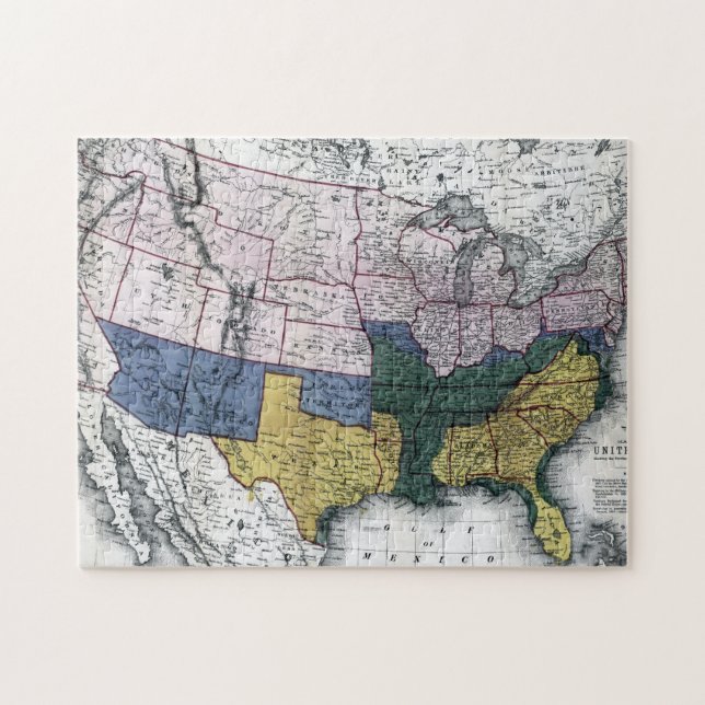 PUZZLE CARTE : GUERRE CIVILE, 1864 (Horizontal)