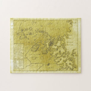 Puzzle Carte Historique de Boston Guerre d'Indépendance A