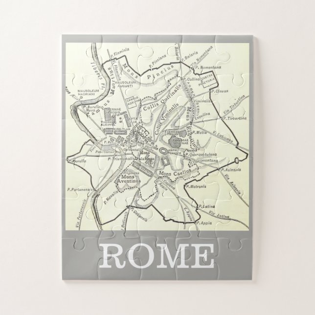 Puzzle Carte historique de la ville de Rome (Vertical)