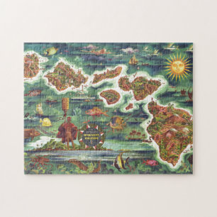Puzzle Carte historique des îles Hawaiiennes antiques