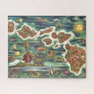 Puzzle Carte historique des îles Hawaiiennes antiques