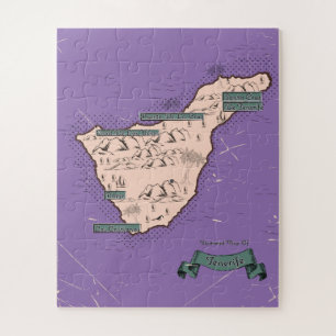 Puzzle Carte Illustrée De Voyage De Tenerife