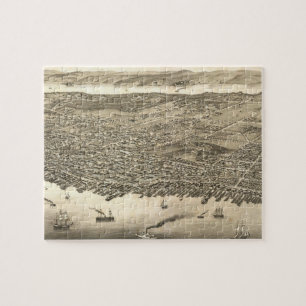 Puzzle Carte imagée vintage de Halifax (1879)