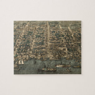 Puzzle Carte imagée vintage de l'Alexandrie VA (1863)