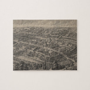 Puzzle Carte imagée vintage d'Oxford Angleterre (1850)