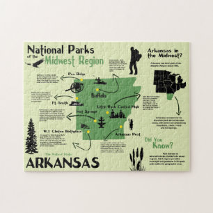 Puzzle Carte infographique des parcs nationaux de l'Arkan