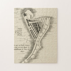 Puzzle CARTE : La JAMAÏQUE, 1755