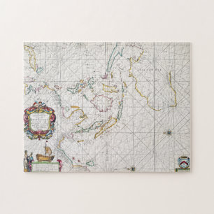 PUZZLE CARTE : LES INDES EST, 1670