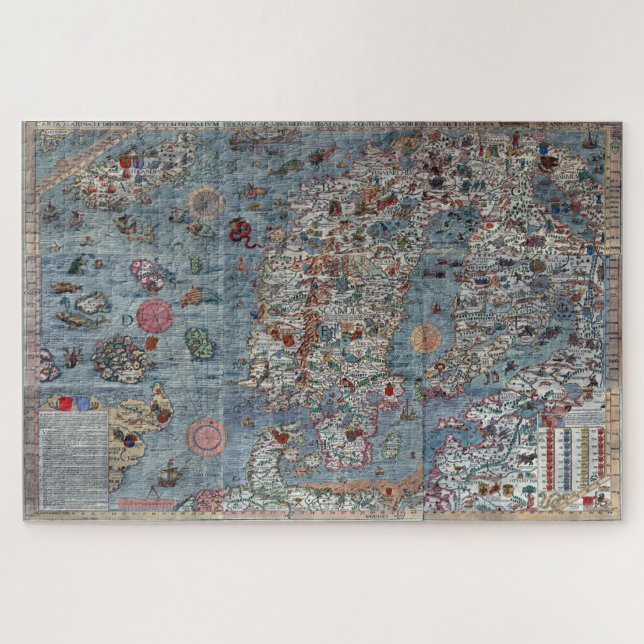 Puzzle Carte Marina de l'Ancien Monde (Horizontal)