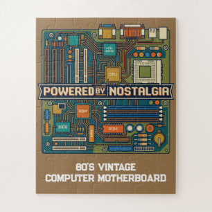 Puzzle Carte mère d'ordinateur vintage des années 80 "Ali
