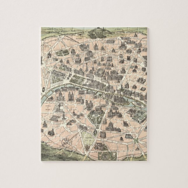 Puzzle Carte monumentale de Nouveau Paris (Vertical)