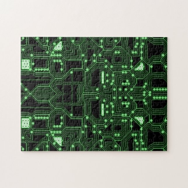 Puzzle Carte Neon Green Circuit | Difficile (Horizontal)
