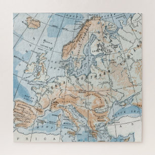 Puzzle Carte physique de l'Europe (1916)