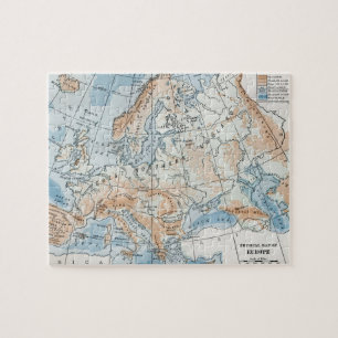Puzzle Carte physique de l'Europe (1916)